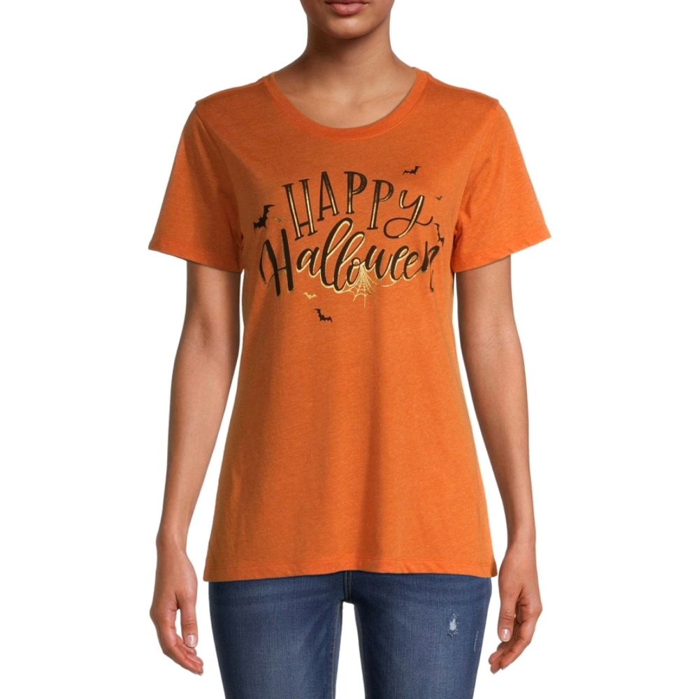 (Sml) Women's Happy Halloween Tshirt